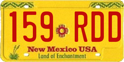 NM license plate 159RDD
