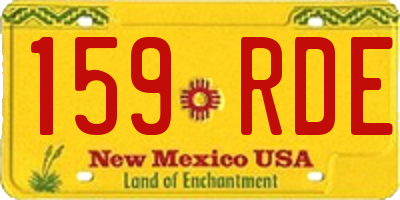 NM license plate 159RDE