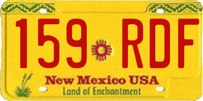NM license plate 159RDF