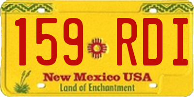 NM license plate 159RDI
