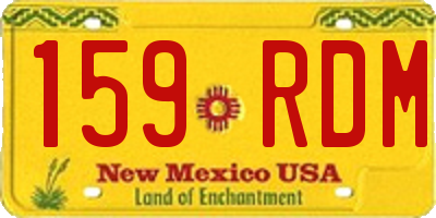 NM license plate 159RDM