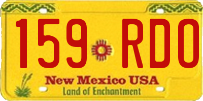NM license plate 159RDO