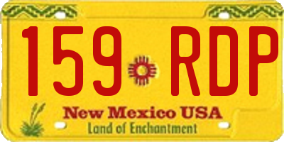 NM license plate 159RDP