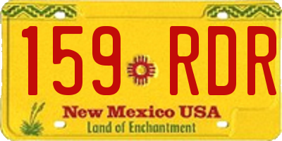 NM license plate 159RDR