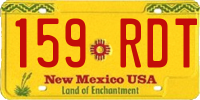 NM license plate 159RDT
