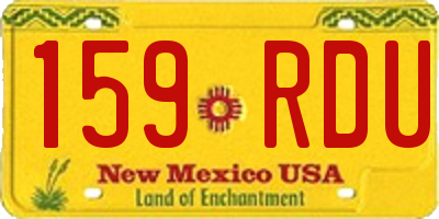 NM license plate 159RDU