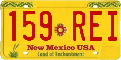 NM license plate 159REI