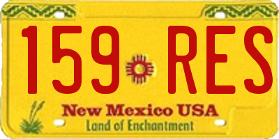 NM license plate 159RES