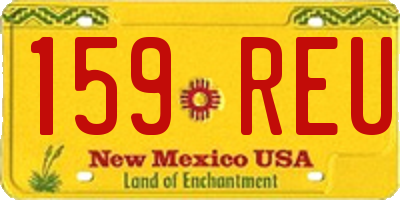 NM license plate 159REU