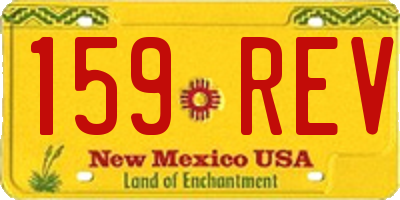 NM license plate 159REV