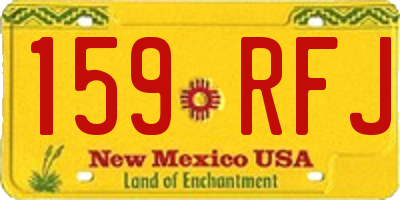 NM license plate 159RFJ