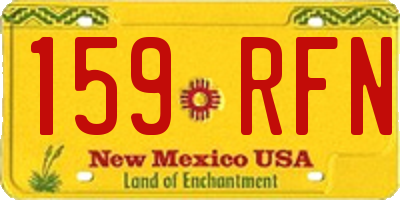 NM license plate 159RFN