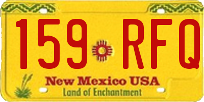 NM license plate 159RFQ
