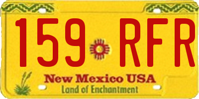 NM license plate 159RFR
