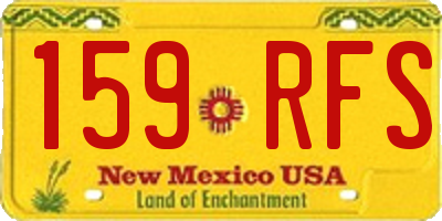 NM license plate 159RFS