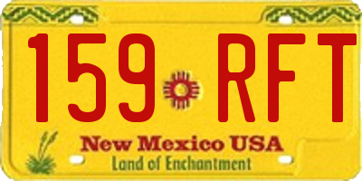 NM license plate 159RFT