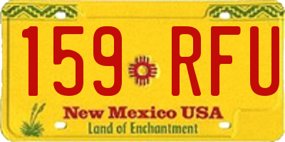 NM license plate 159RFU
