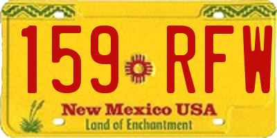 NM license plate 159RFW