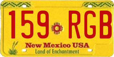 NM license plate 159RGB