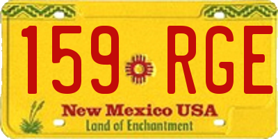 NM license plate 159RGE