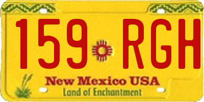 NM license plate 159RGH