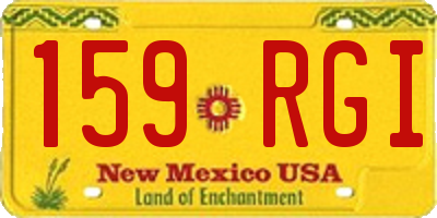 NM license plate 159RGI