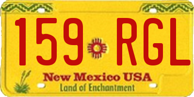 NM license plate 159RGL