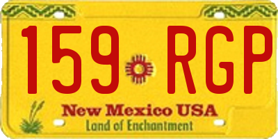NM license plate 159RGP