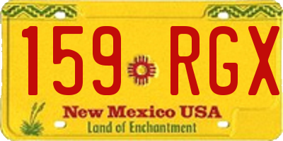 NM license plate 159RGX