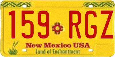 NM license plate 159RGZ