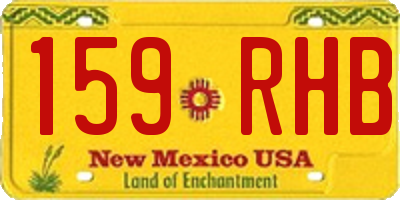 NM license plate 159RHB