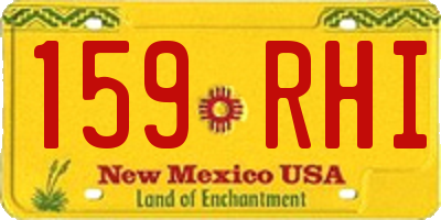 NM license plate 159RHI