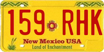 NM license plate 159RHK