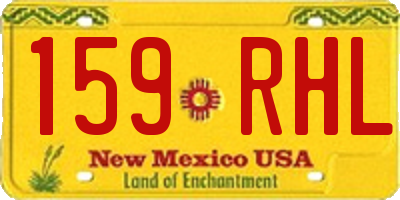 NM license plate 159RHL