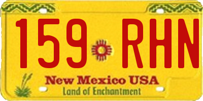 NM license plate 159RHN