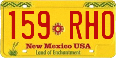 NM license plate 159RHO