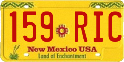 NM license plate 159RIC