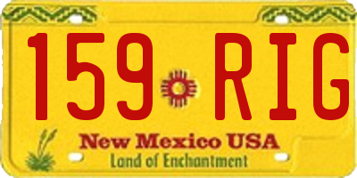 NM license plate 159RIG