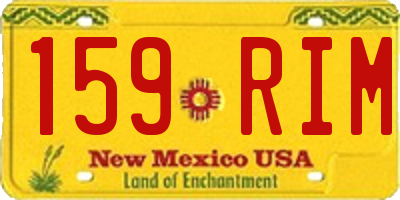 NM license plate 159RIM
