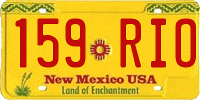 NM license plate 159RIO