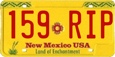 NM license plate 159RIP