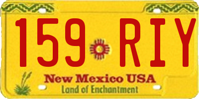 NM license plate 159RIY