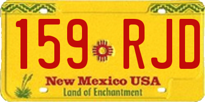 NM license plate 159RJD