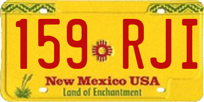 NM license plate 159RJI