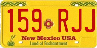 NM license plate 159RJJ