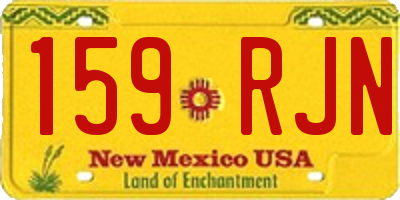 NM license plate 159RJN
