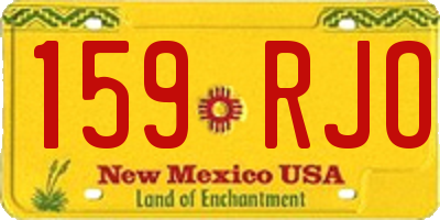 NM license plate 159RJO