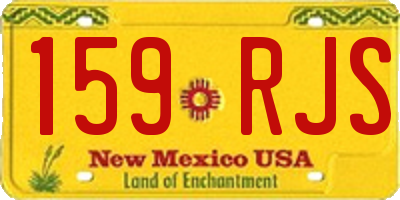 NM license plate 159RJS