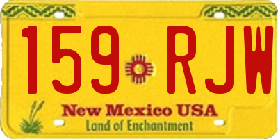 NM license plate 159RJW