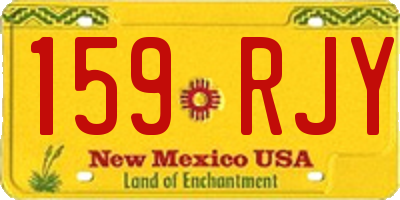 NM license plate 159RJY